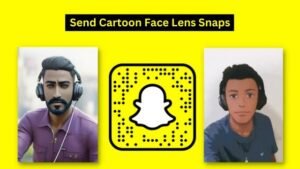 Send a snap with the cartoon face lens